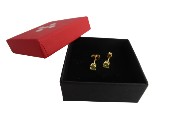 Ohrstecker-Set Peridot Vergoldet