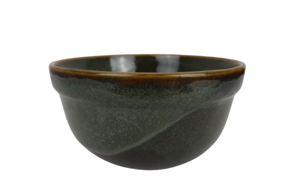 Steinzeug-Schale Moosgrün