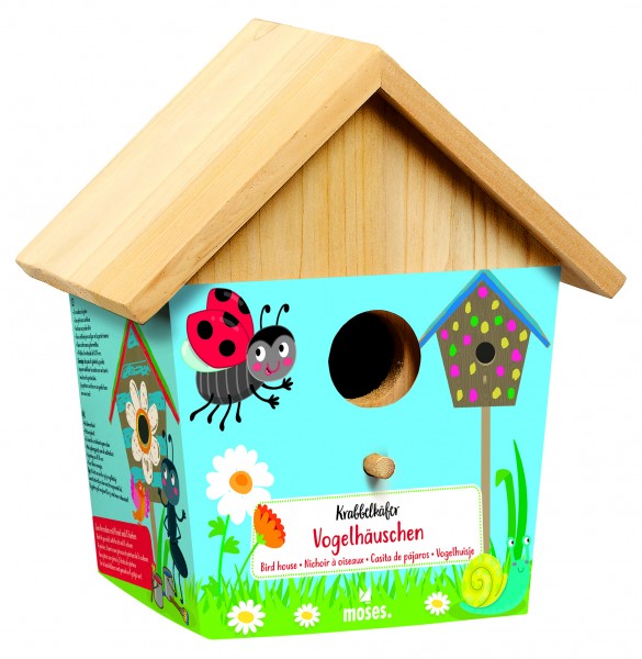  Moses, Vogelhäuschen Krabbelkäfer, aus Holz zum Bemalen