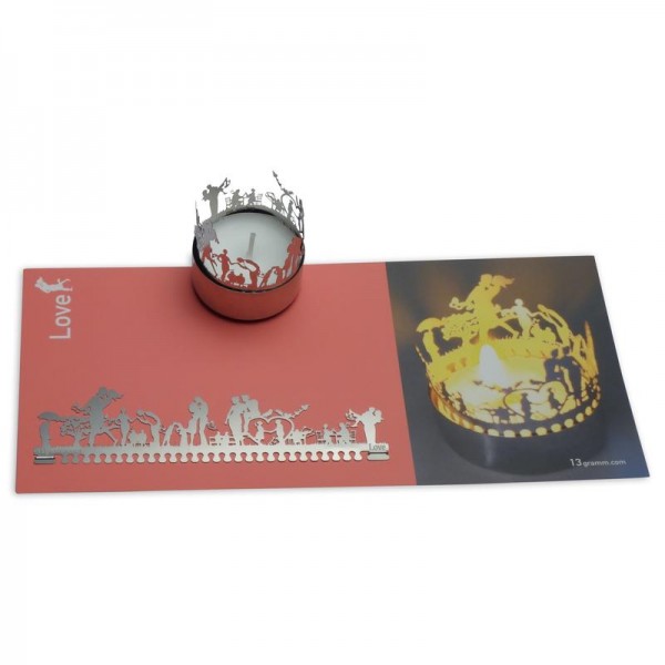 Liebe-Windlicht Schattenspiel