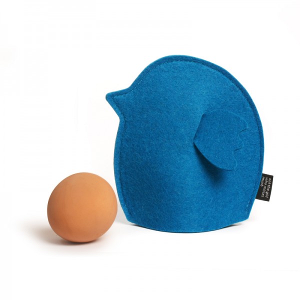 Eierwärmer Chick aus Wollfilz Petrol