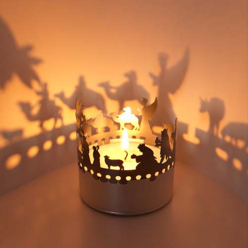 Dreikönigs-Windlicht Schattenspiel