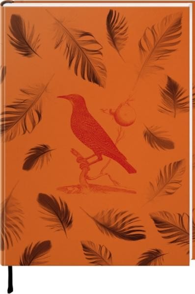 Notizbuch groß - Motiv Schwarze Federn