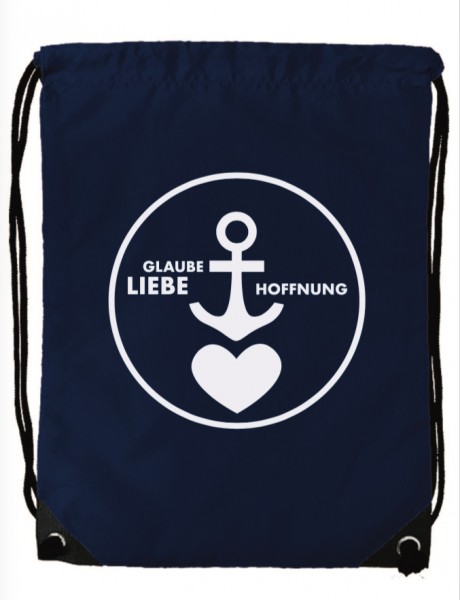 Rucksack/Turnbeutel: Glaube, Liebe, Hoffnung