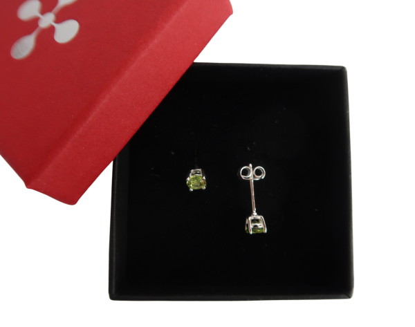 Ohrstecker-Set Peridot Silber