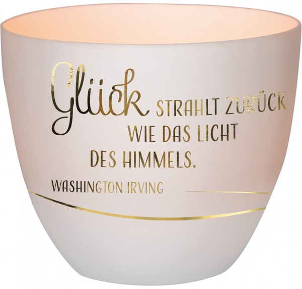 Glück – Windlicht aus Porzellan