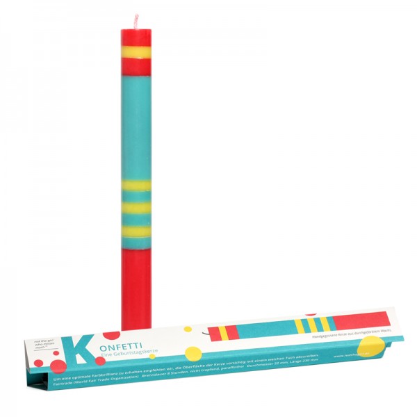 not the girl who misses much: Kerzengruß Konfetti