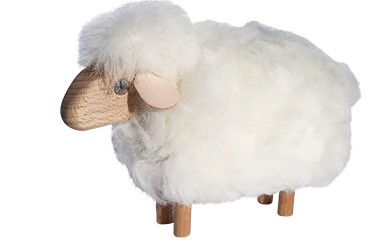 Minischäfchen mit echtem Schaffell