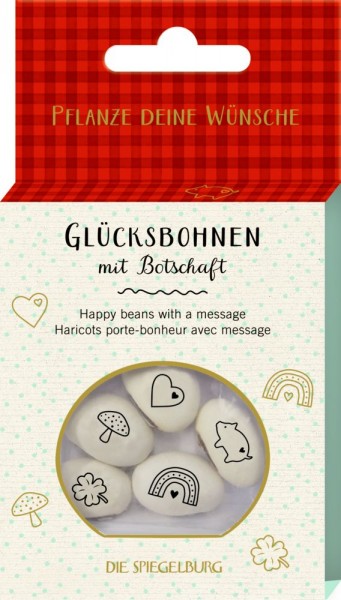 Glücksbohnen: Geprägte Saatbohnen Pflanze deine Wünsche - Viel Glück